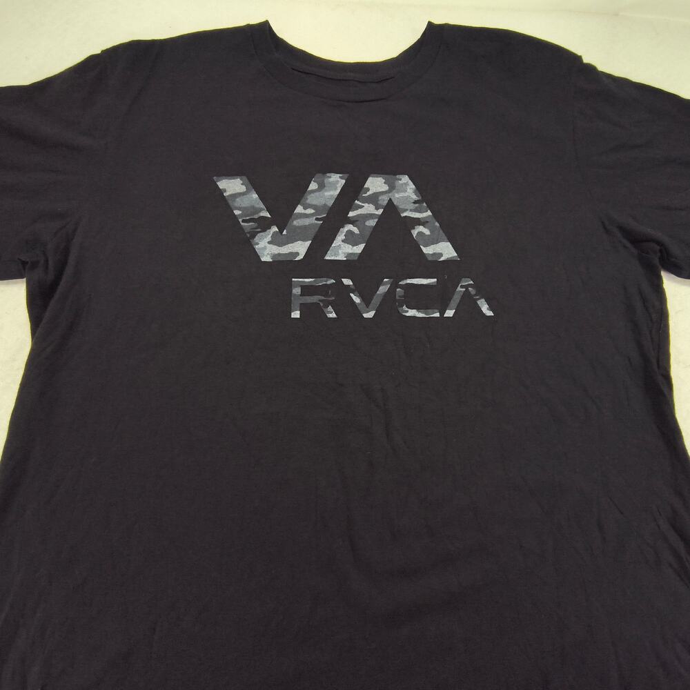 VA Sport RVCA Short Sleeve Crew Neck T-Shirt Mens Size Extra Large XL Black